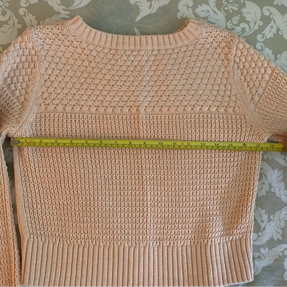 Banana Republic (Factory) - Crop Style Cable Knit Sweater - Size S -Light Coral - Picture 8 of 9